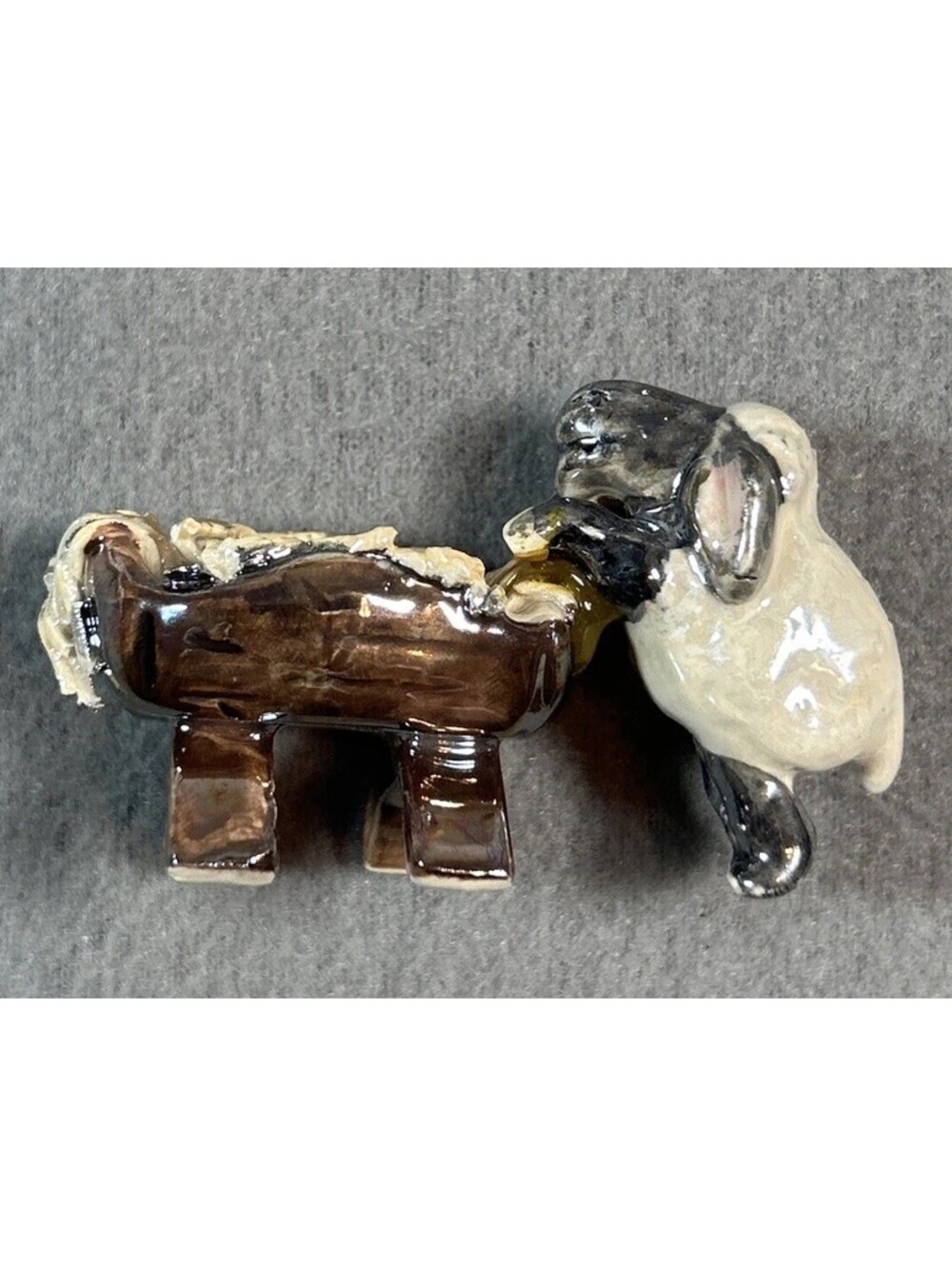 Blue Sky Clay Works Nativity Replacement Manger With Lamb Manufactured 2000